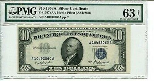 1707 1953a 10 silver - fr,