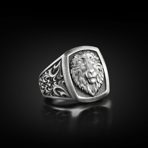 Bague chevalière homme - , en