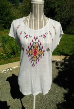 Top t-shirt graphique en lin *Zara Trafaluc* taille S - neuf