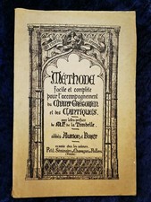 Méthode accompagnement Chant Grégorien Cantiques - Aumon et Biret livre ancien
