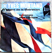 Disque vinyle single 45t/17cm - Yves Montand – Le chant des partisans    D819