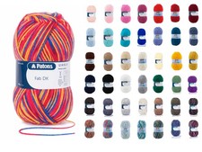 Patons FAB DK Laine Double Tricot 100g - Fil À Tricoter - Toutes Les Couleurs