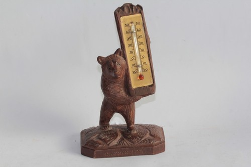 Thermomètre ours bois - thermomètre,