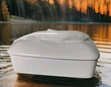 Terrine Apilco Porcelaine à Feu Forme Barbotine Poisson Sardine