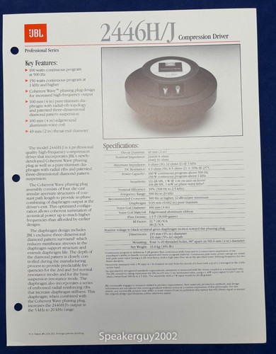 Original jbl spec - spec,
