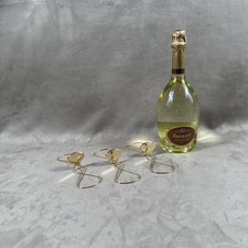 RUINART Lot 3 Porte menu Numéro de table ou Porte-cartes de nom métal doré