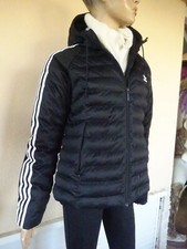 ADIDAS DOUDOUNE NOIRE AUX 3 BANDES BLANCHE T 40/42 NEUVE