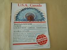Publicité 1981  KUONI U.S.A