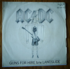 AC/DC : Guns For Hire - Landslide Vinyl 45 Tours Atlantic 1983 Germany 78-9774-7