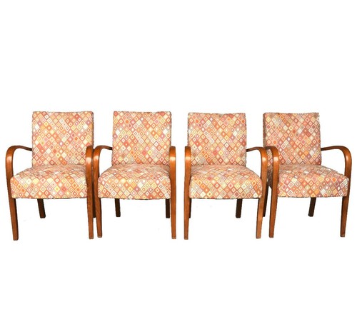 Fauteuils bridges 1940 - , tissus
