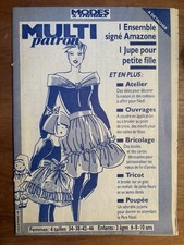 patron poupée Emilie/fillette / Femme Modes et Travaux 1988 12 non découpé