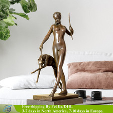 32cm Bronze Hunting Goddess