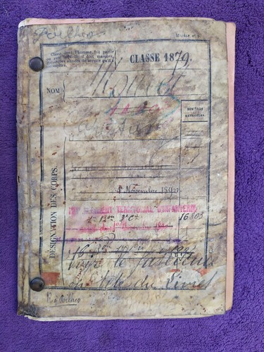 Livret militaire clairon - militaire, d'un
