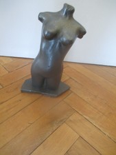statue buste femme ancien signé