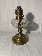 Ancienne Lampe A Pétrole Verre Art Nouveau Collection