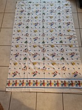 PLAYMOBIL 1989 DRAP DE LIT ENFANT LINGE MAISON FIGURINE MARIN POLICE NOUNOURS 