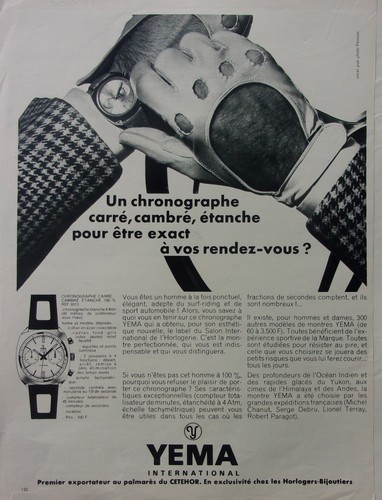 Publicité montre yema - publicité,