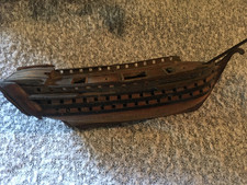 Maquette Bateau, Travail de ponton, art populaire, XVIIIè siècle.