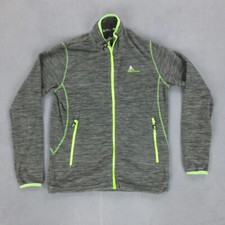 Veste Polaire Peak Mountain XL Gris Chaud Full Zip Col Montant Ski Montagne