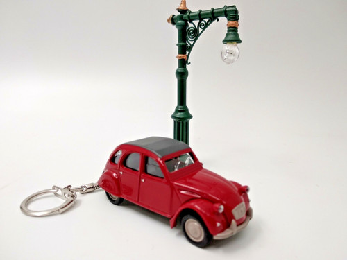Porte clé 2cv - citroën, rouge