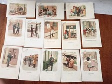 Carte Postale Ancienne Les Métiers  Chiffonnier Ramoneur Bouquiniste Chromo 