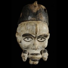 Masque portrait Blanc - Kongo