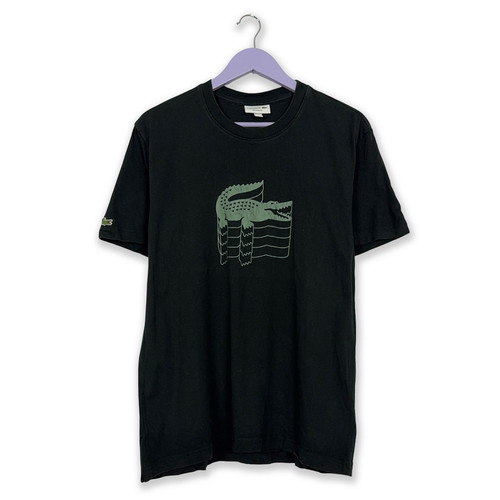 Shirt lacoste noir avec logo - t-shirt,