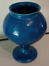 SEVRES Vase Piédouche Céramique Bleu Craquelé LACHENAL PAUL  MILLET CHAMBOST ?