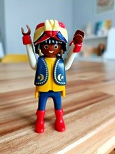 PLAYMOBIL CIRQUE CIRCUS ROMANI Cornac Dresseur Eléphant Blanc 3809 Chapeau Color