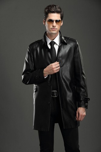 Manteau trench cuir - manteau,