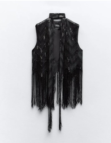 Zara sequinned waistcoat with - zara,