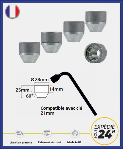 écrous antivol roues - de,