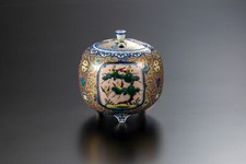 Pot À Encens Japonais Kutani Ware Miura Terutada Seika Kosai Sanyu Mon