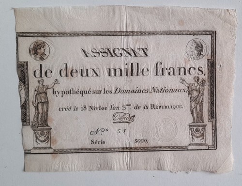 Assignat 2000 francs 3 - 2000, an