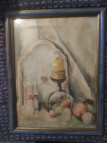 Ancien tableau aquarelle - ancien, huile
