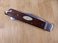 Couteau pliant ancien chasse FLORINOX 3 pièces à pompe étui cuir JAMAIS SERVI