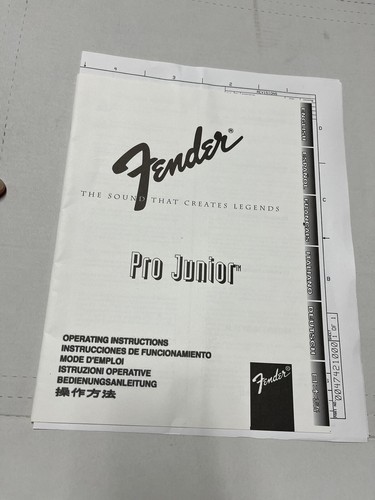 Fender pro junior operating - fender,