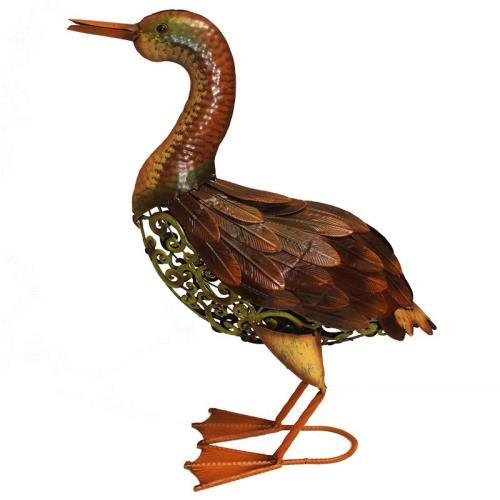 Métal canard statue - ",