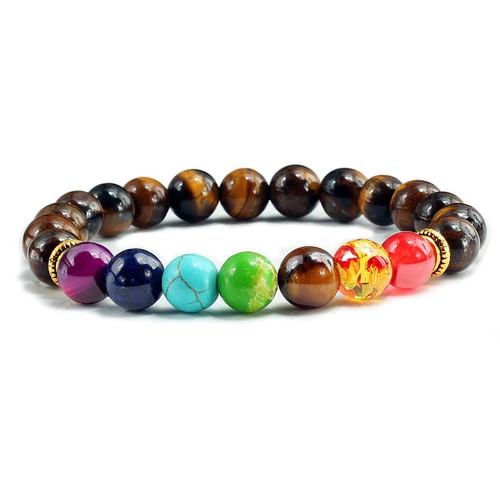 Bracelet perles chakras - de,