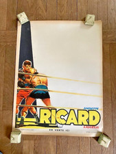 Affiche originale ancienne RICARD -- LA BOXE -