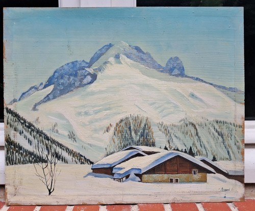 Chamonix huile sur - chamonix,,