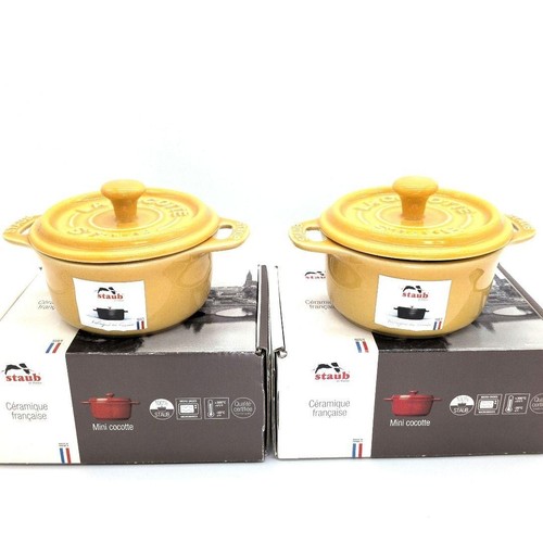 Staub mini cocotte citron 10cm - cocotte,