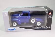 LG363 WELLY Collection 9390W 1/24 1:24 Camion Chevrolet 3100 1953 Pick up bleu