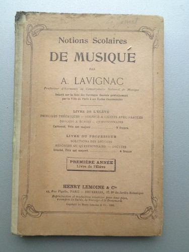 Notions scolaires musique - de,