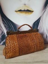 ??? .....ANCIEN SAC À MAIN RÉTRO VINTAGE SIMILI ASPECT CROCO..... ???