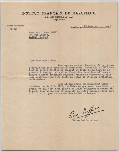Pierre deffontaines lettre - pierre,