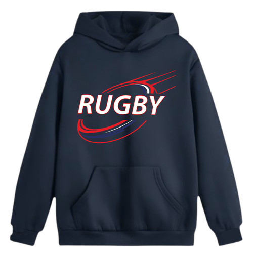 Sweat capuche rugby - à,