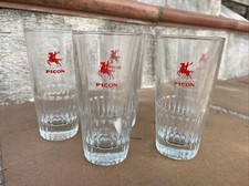 5 Verrres Publicitaire décor émaillé Picon