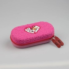 Trousse 3D rose peluche -