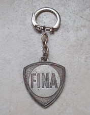 Ancien porte clefs clés vintage huile FINA France Garage Petroliana 70s #2